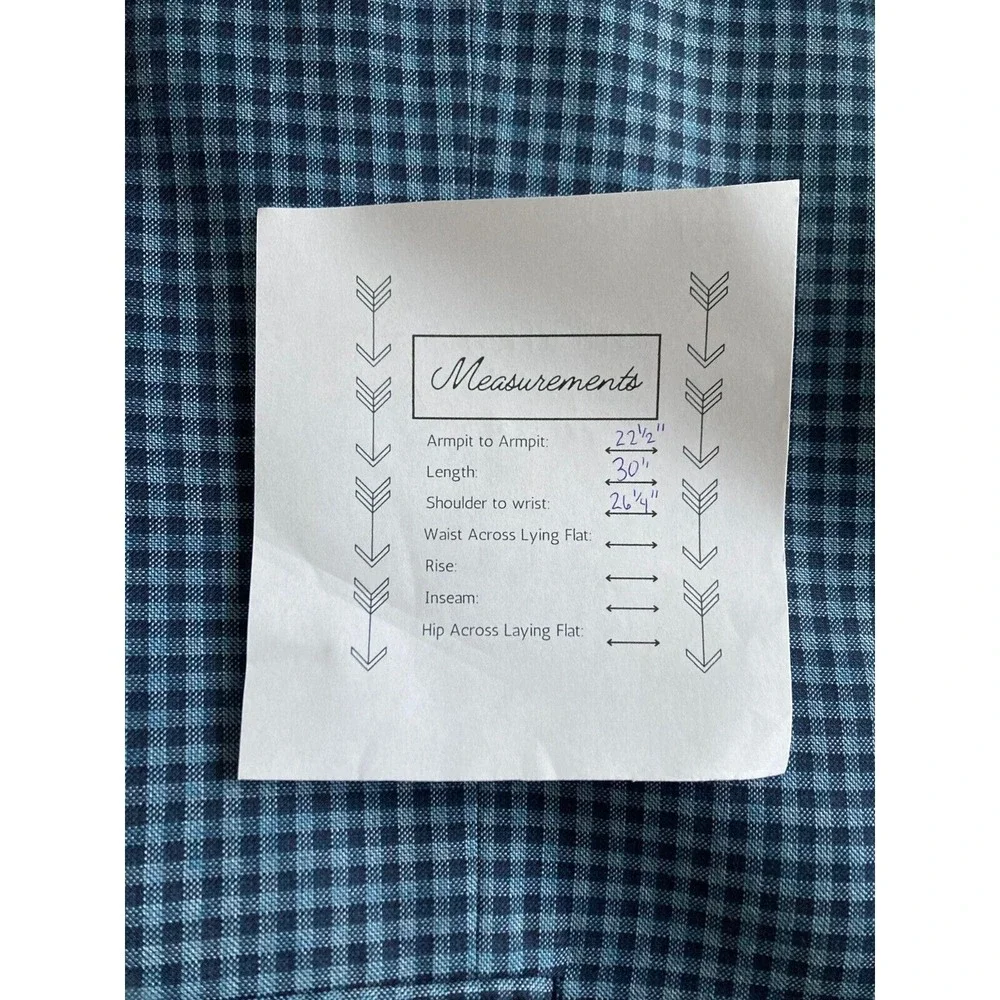 Michael Kors Blazer Sport Coat Men 44LNavy and Light Blue‎ Gingham Career Preppy